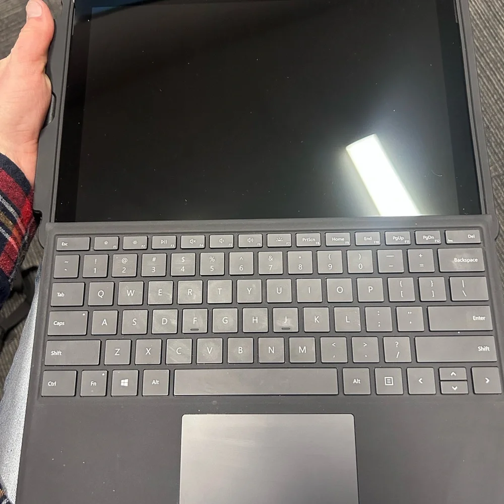 Microsoft Tablet with Black Keyboard Cover